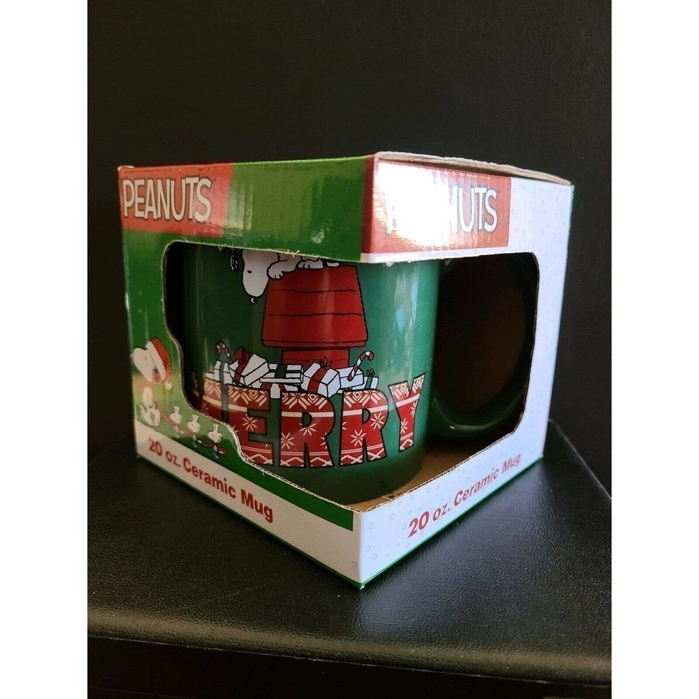 PEANUTS Snoopy Merry Christmas 20 oz ceramic mug new #8#9